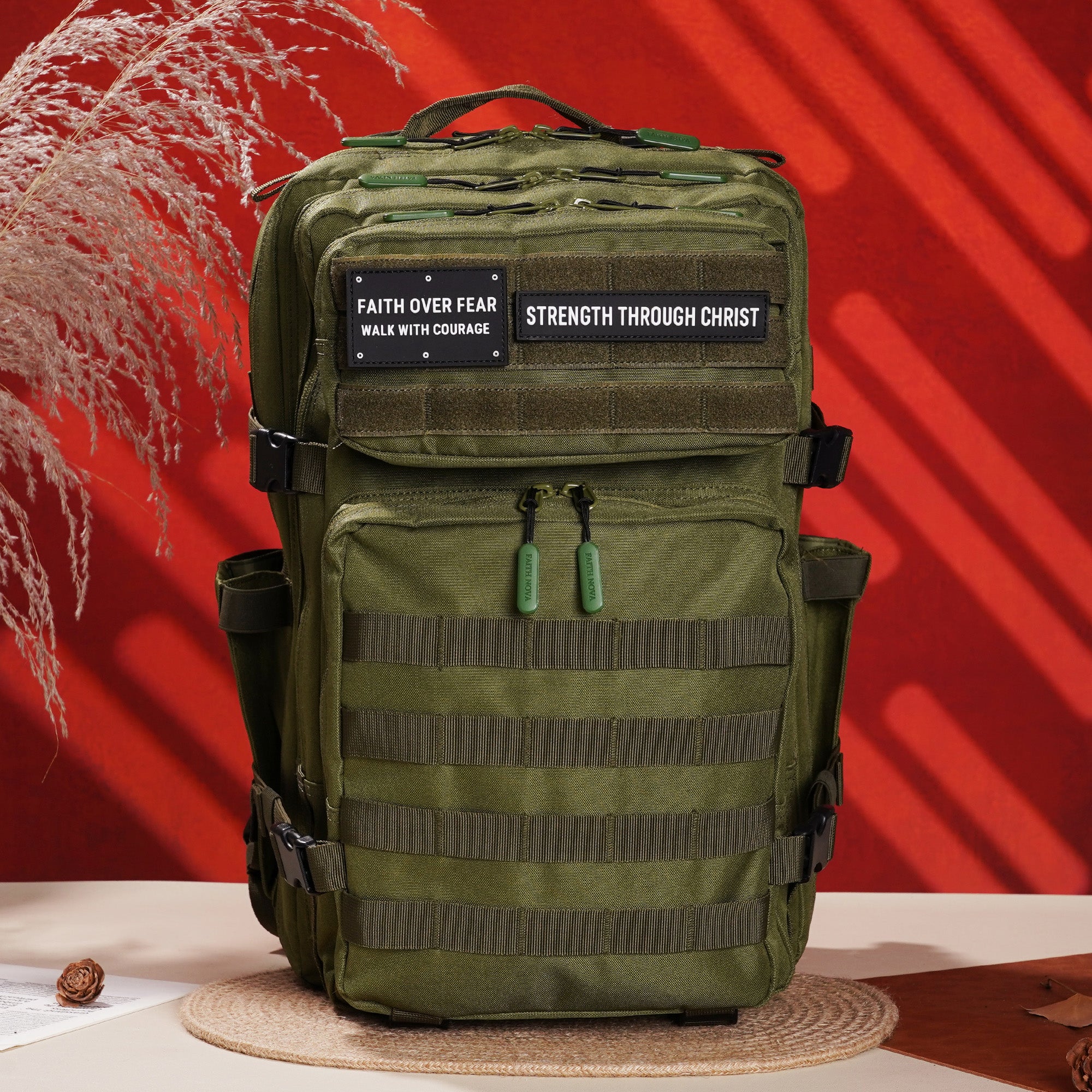 Faith-Inspired EDC Performance Backpack 45L - Green