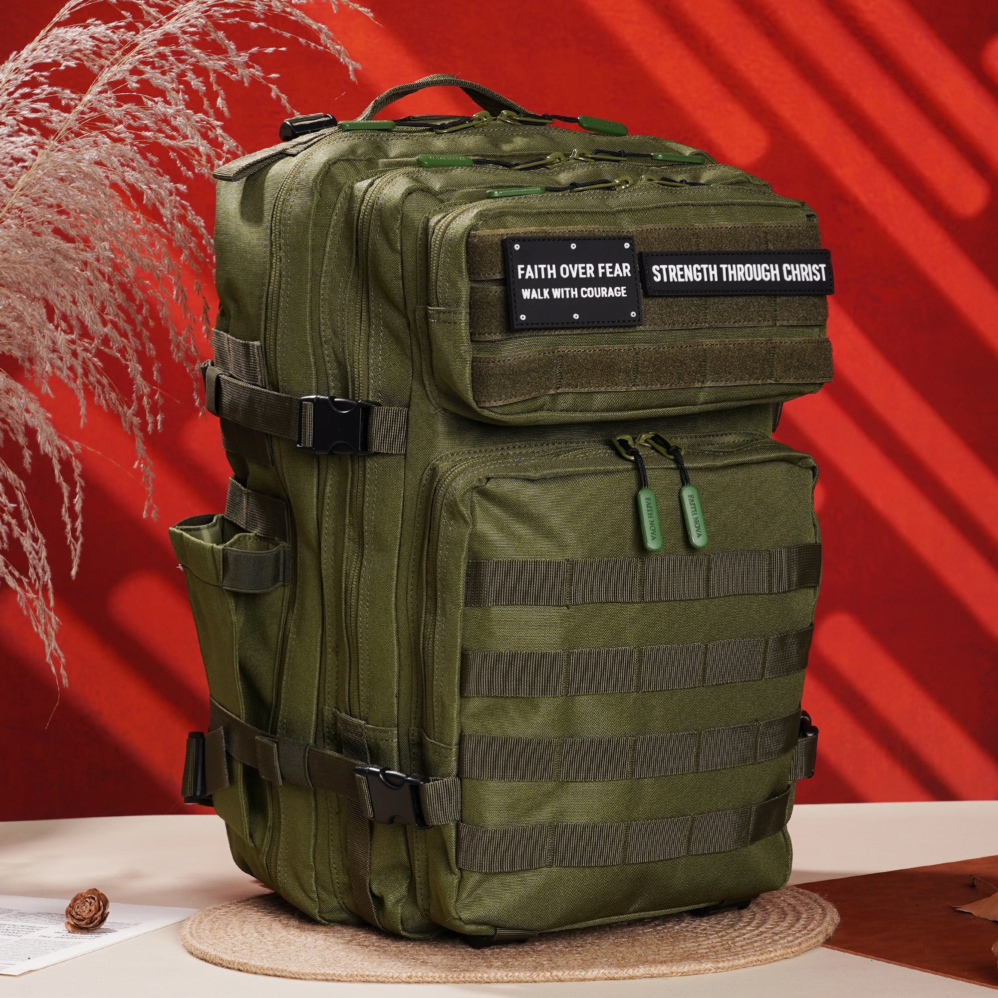 Faith-Inspired EDC Performance Backpack 45L - Green