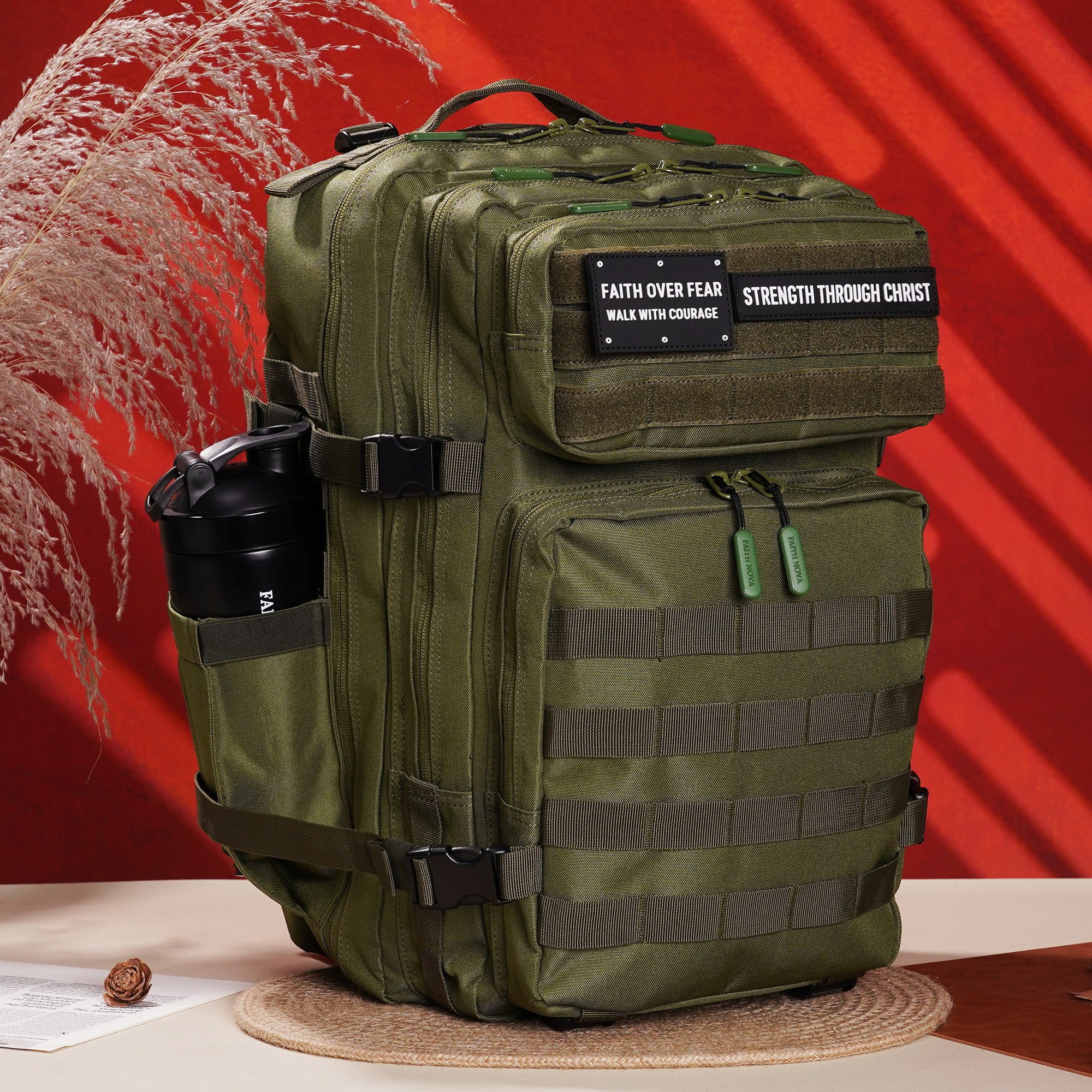 Faith-Inspired EDC Performance Backpack 45L - Green