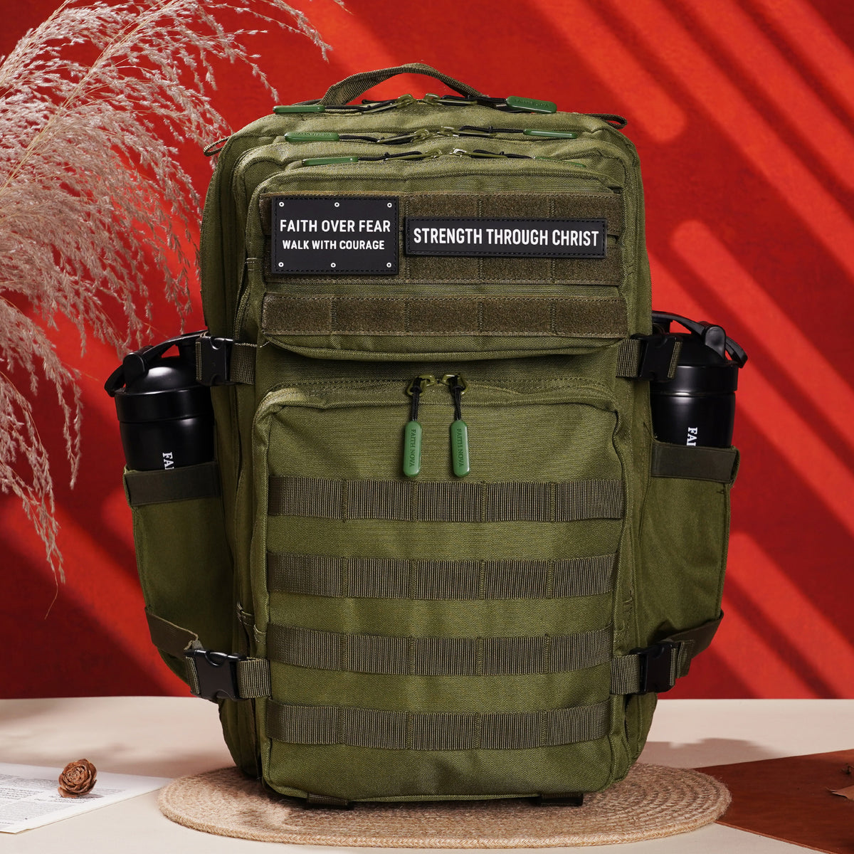 Faith-Inspired EDC Performance Backpack 45L - Green