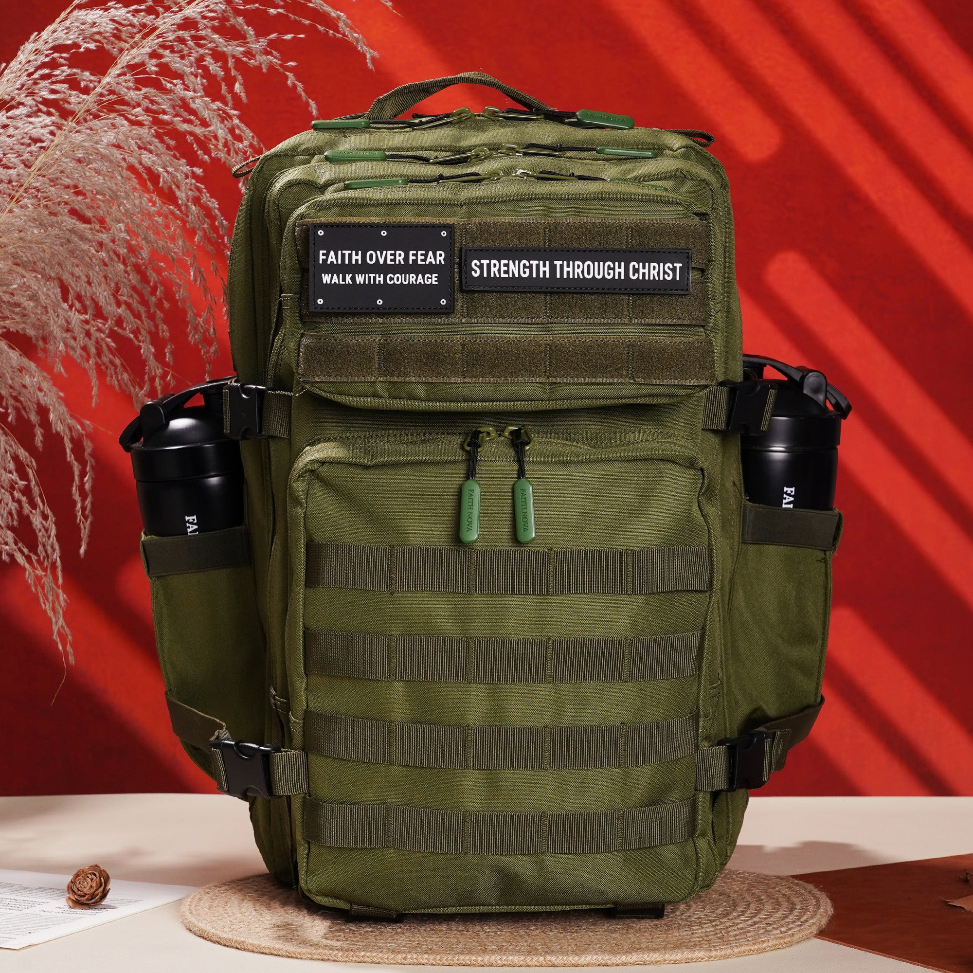 Faith-Inspired EDC Performance Backpack 45L - Green