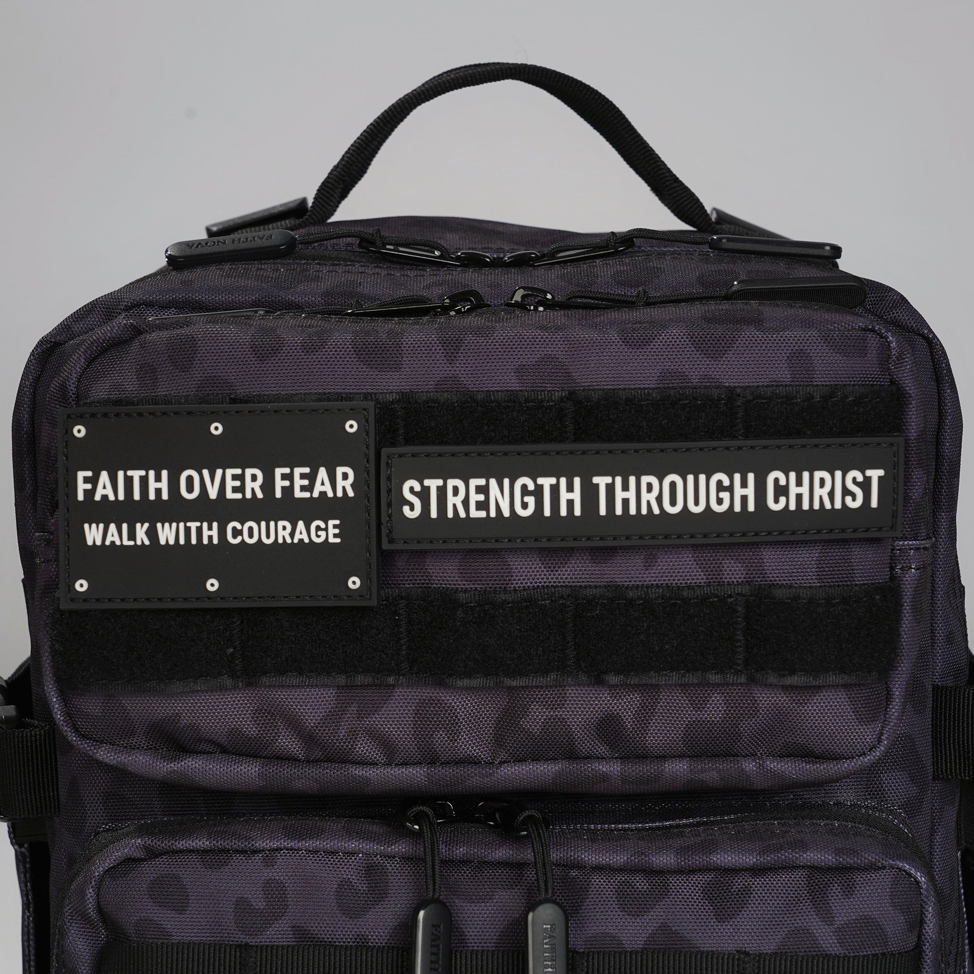 Faith-Inspired EDC Performance Backpack 25L - Black Leopard