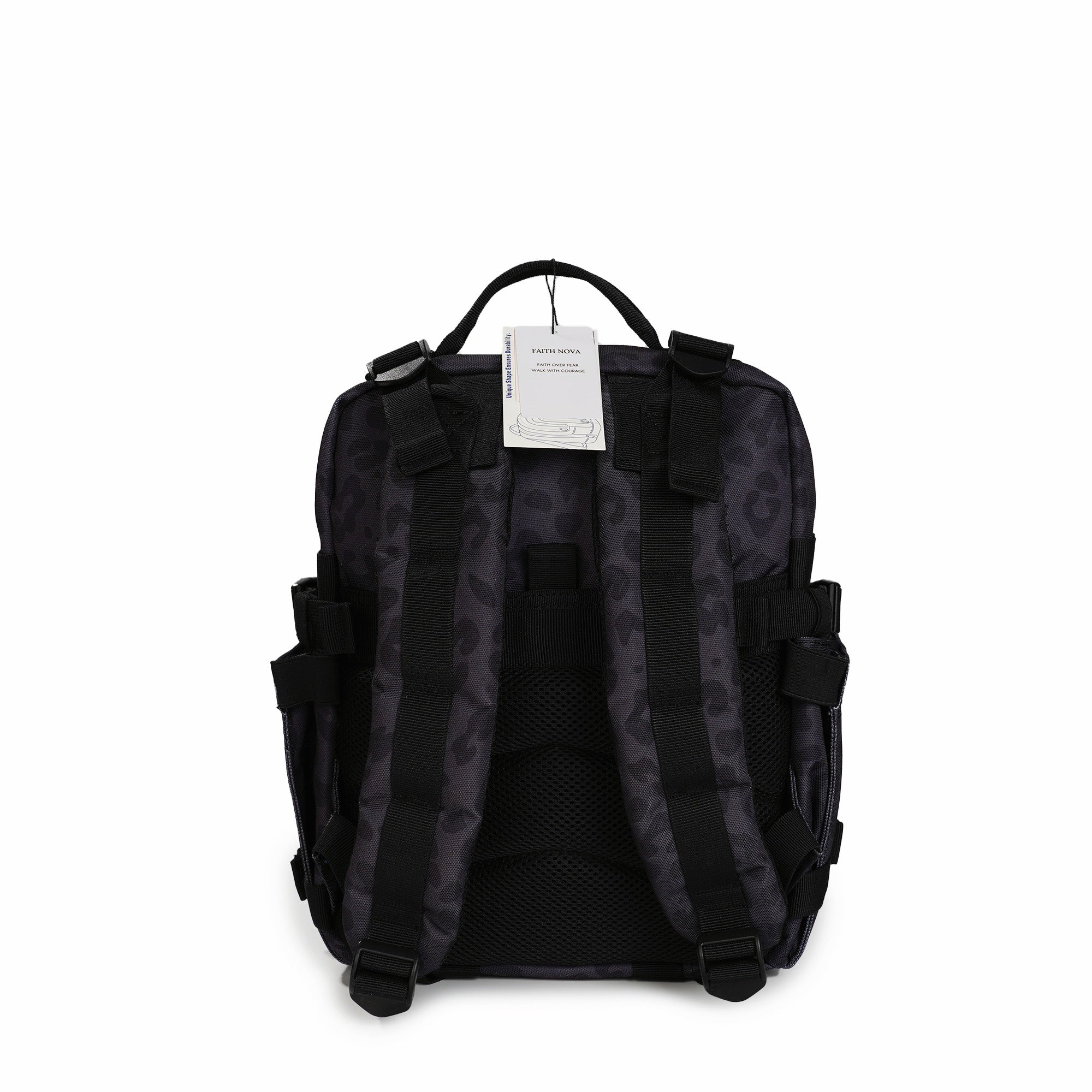 Faith-Inspired EDC Performance Backpack 25L - Black Leopard