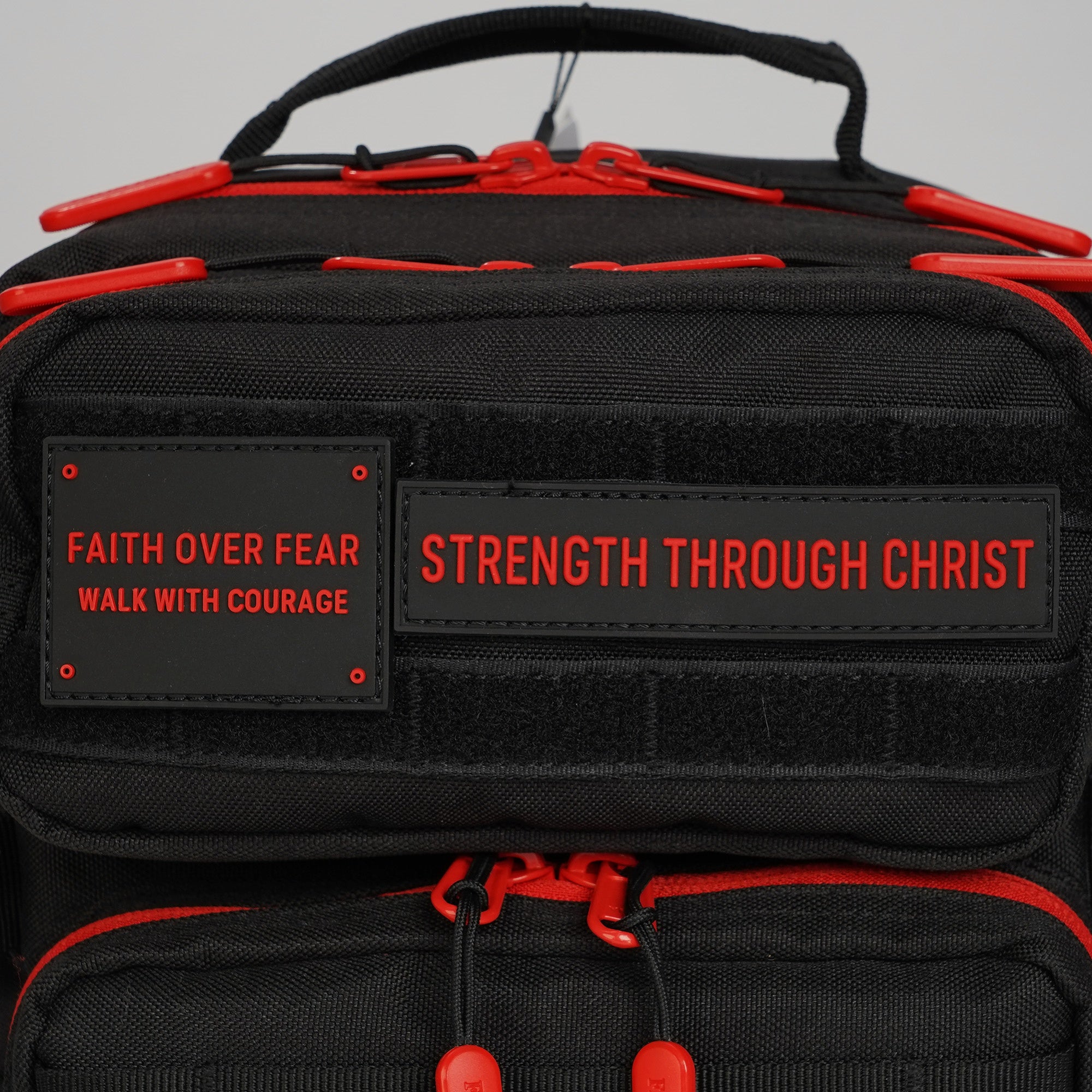 Faith-Inspired EDC Mini Backpack 9L - Black Red
