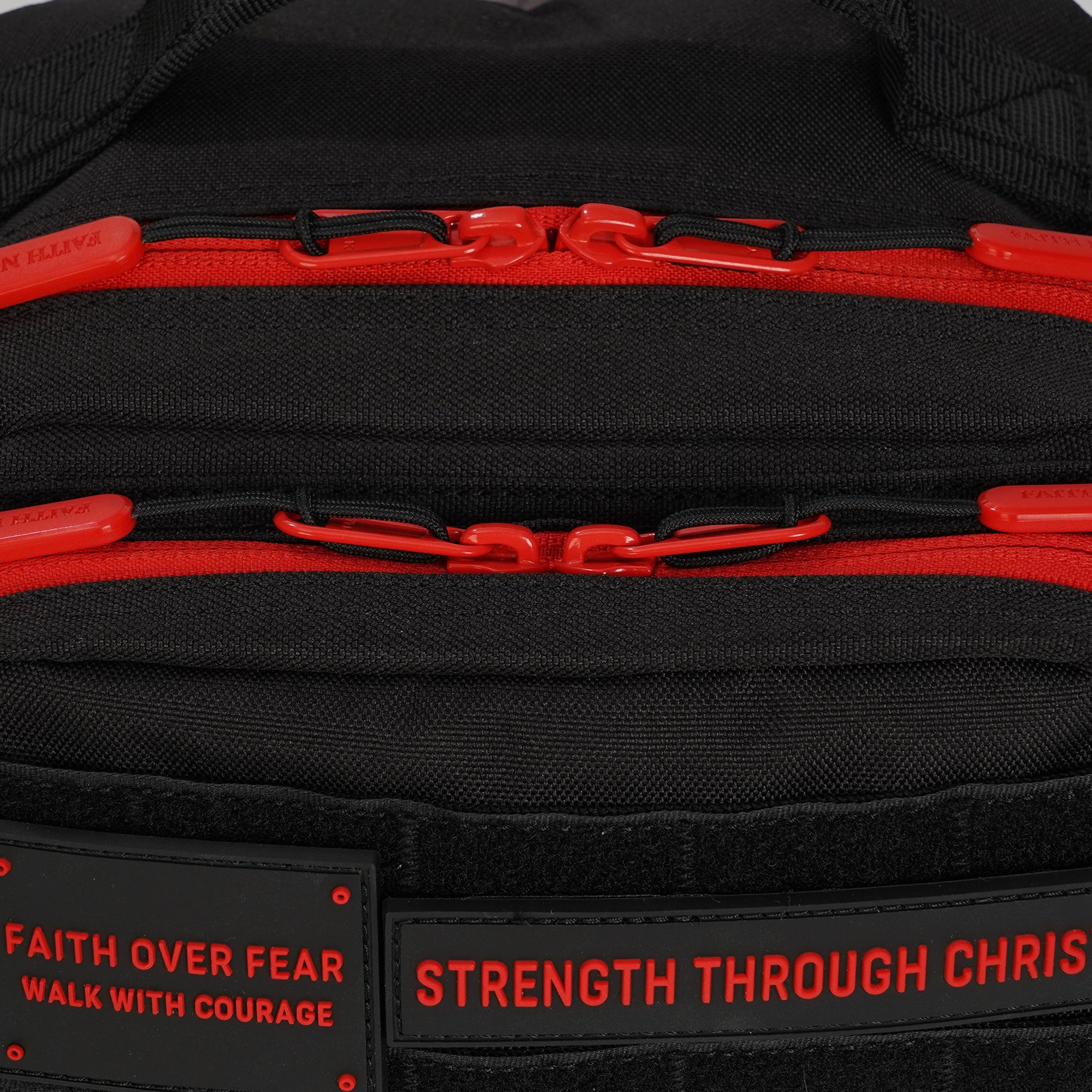 Faith-Inspired EDC Mini Backpack 9L - Black Red