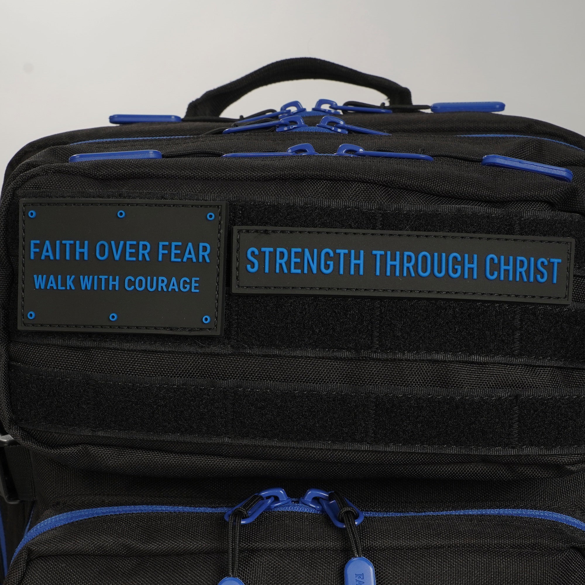 Faith-Inspired EDC Performance Backpack 35L - Black Blue