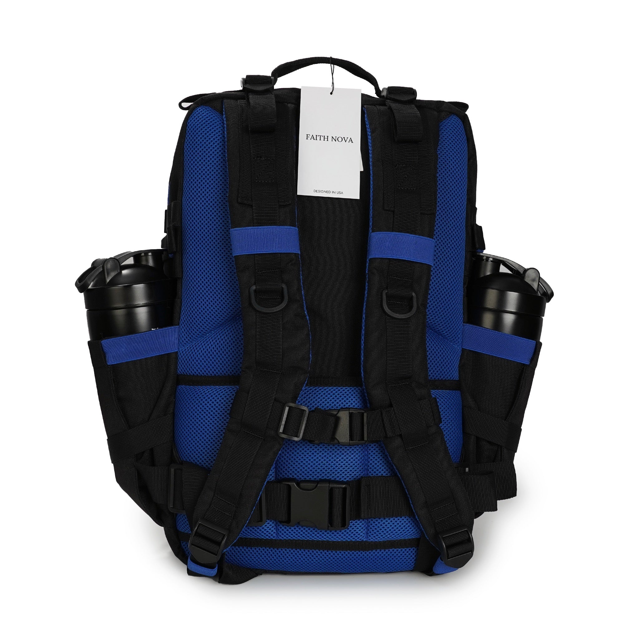 Faith-Inspired EDC Performance Backpack 35L - Black Blue