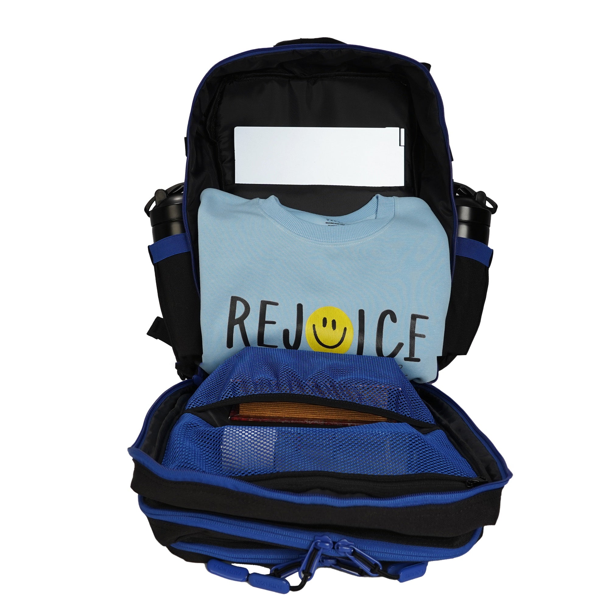 Faith-Inspired EDC Performance Backpack 35L - Black Blue