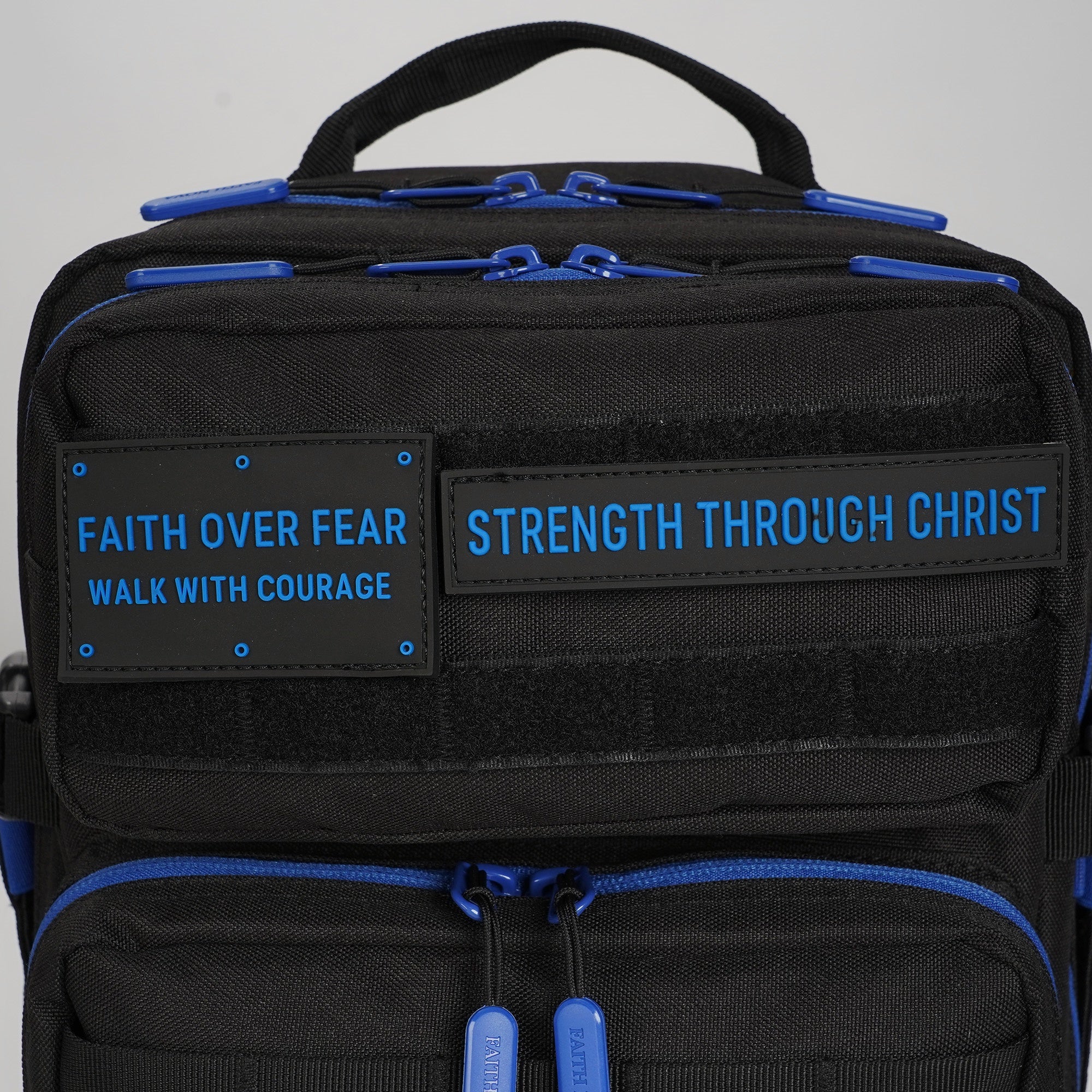 Faith-Inspired EDC Performance Backpack 25L - Black Blue