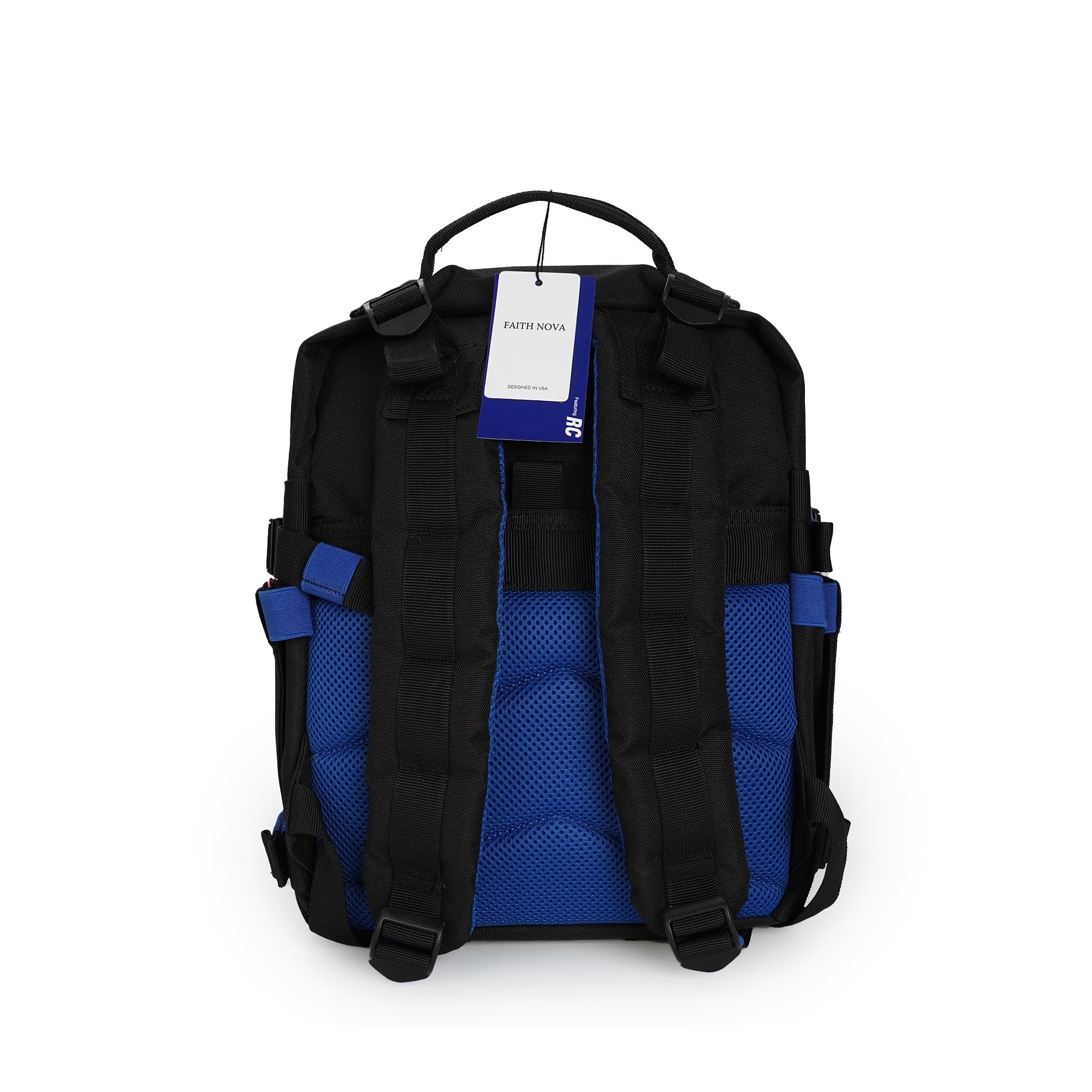 Faith-Inspired EDC Performance Backpack 25L - Black Blue