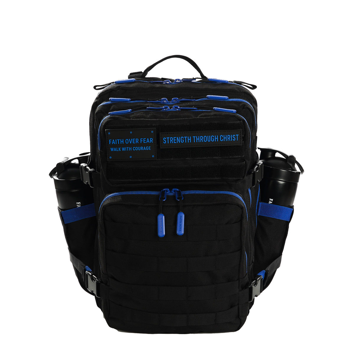 Faith-Inspired EDC Performance Backpack 35L - Black Blue