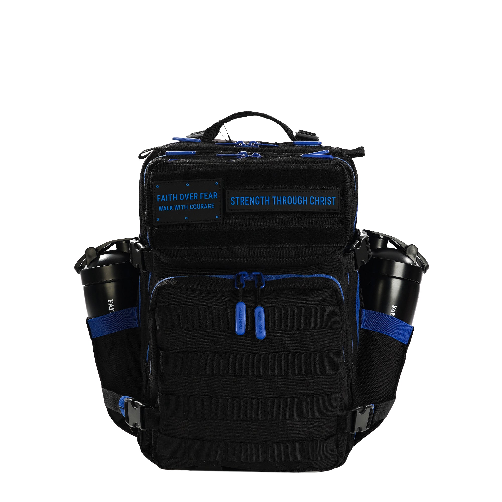 Faith-Inspired EDC Performance Backpack 25L - Black Blue