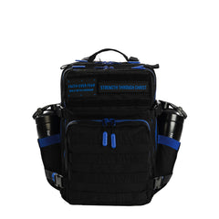 Faith-Inspired EDC Performance Backpack 25L - Black Blue
