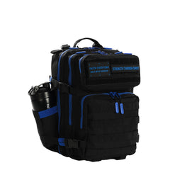 Faith-Inspired EDC Performance Backpack 25L - Black Blue
