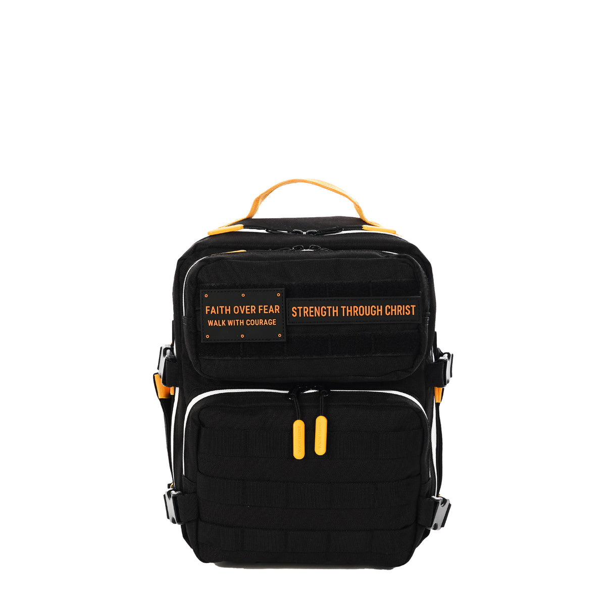 Faith-Inspired EDC Performance Backpack 15L - Black Orange