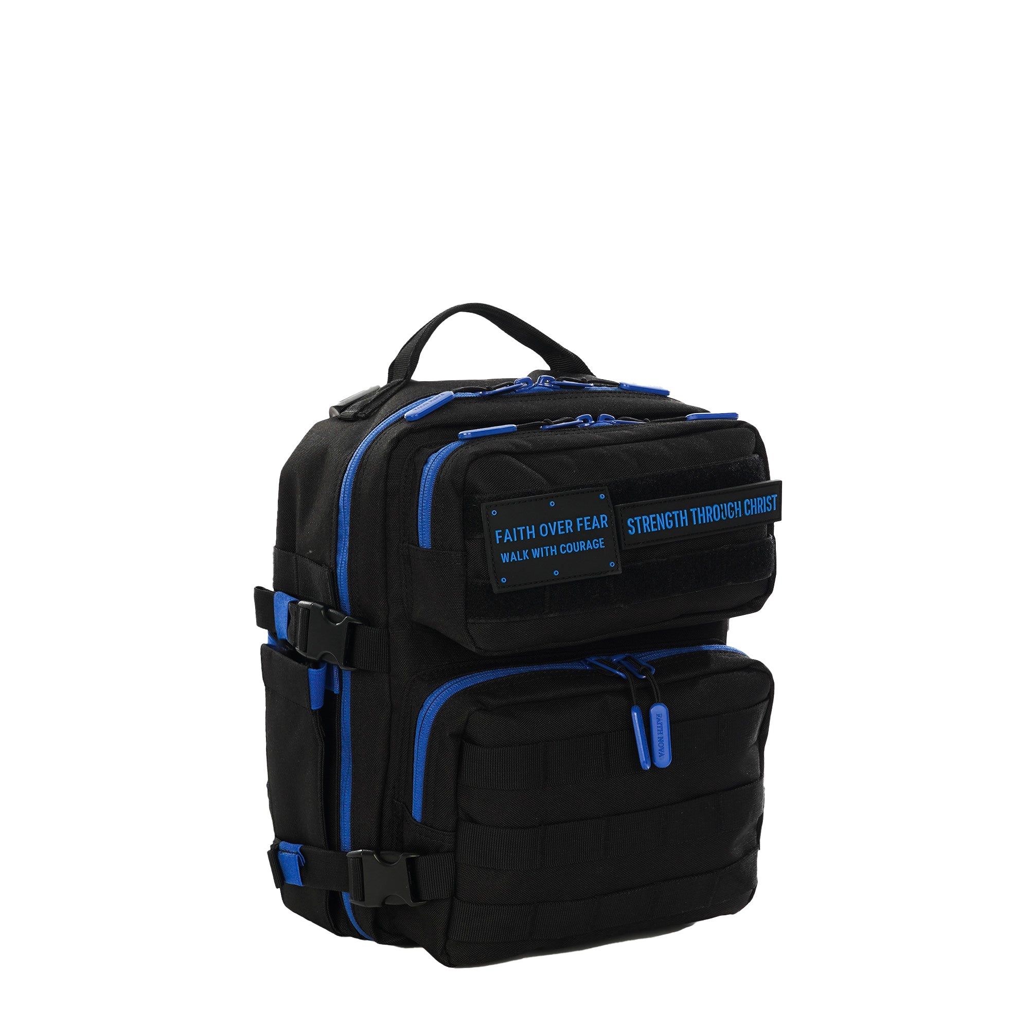 Faith-Inspired EDC Performance Backpack 15L - Black Blue