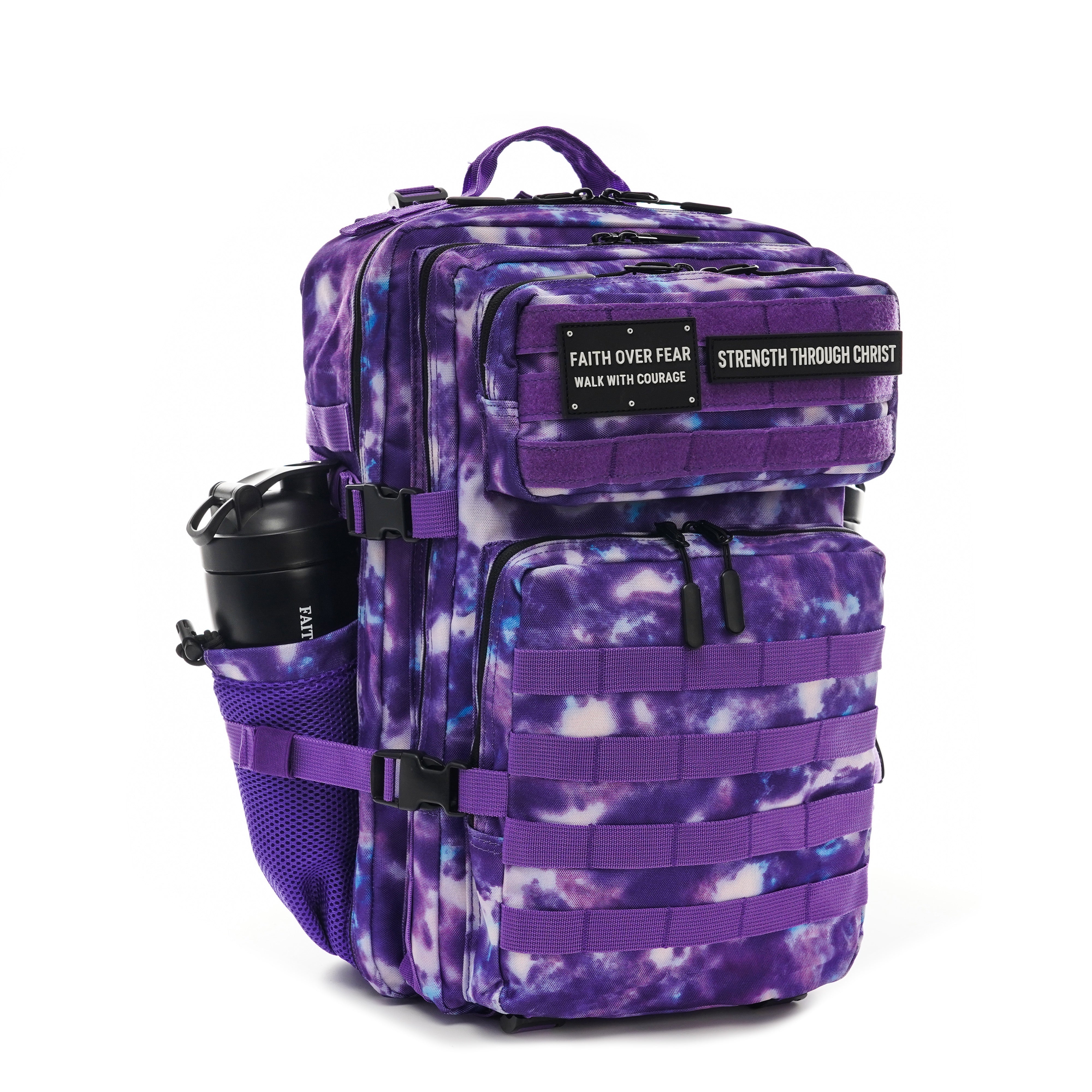 Mission 45L Backpack – Purple Camo/ Black Accent
