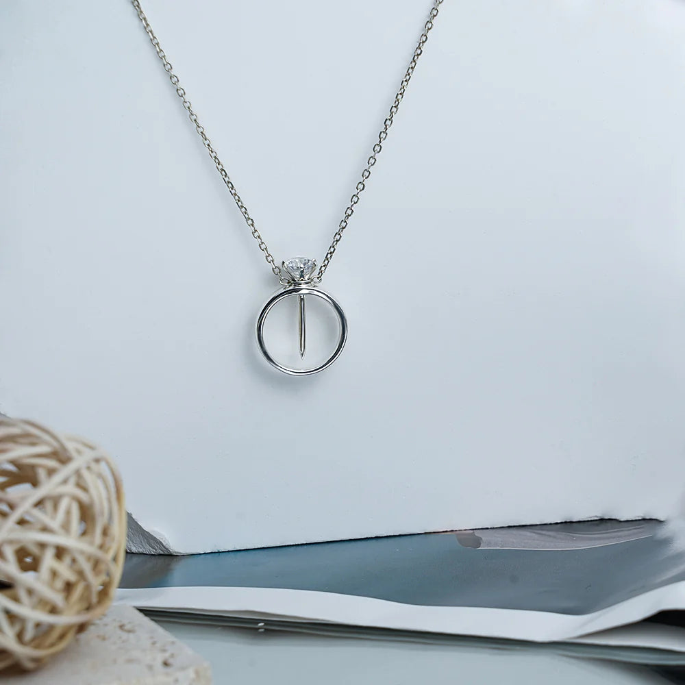 Nail & Silver Ring Pendant Necklace of Resilience: Love Through Adversity