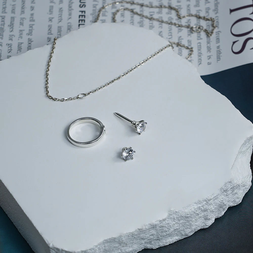 Nail & Silver Ring Pendant Necklace of Resilience: Love Through Adversity