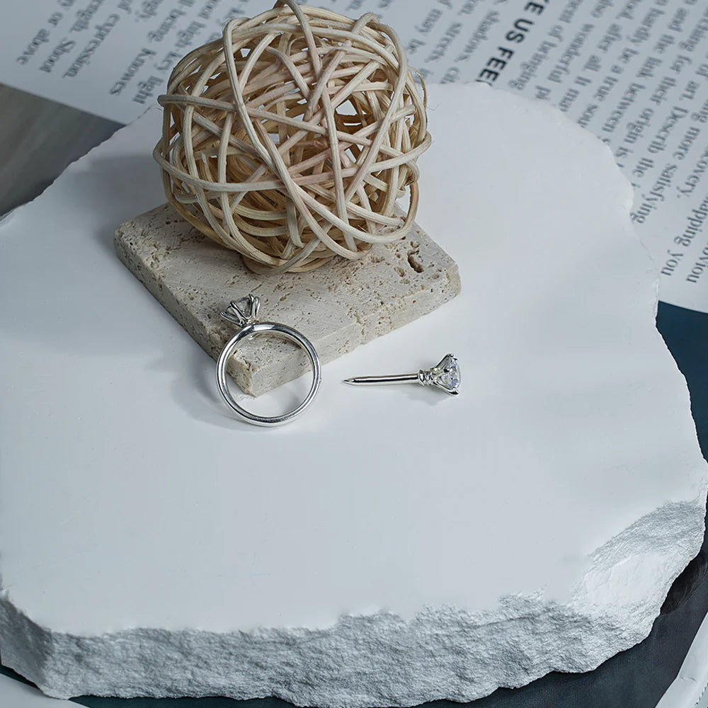 Nail & Silver Ring Pendant Necklace of Resilience: Love Through Adversity