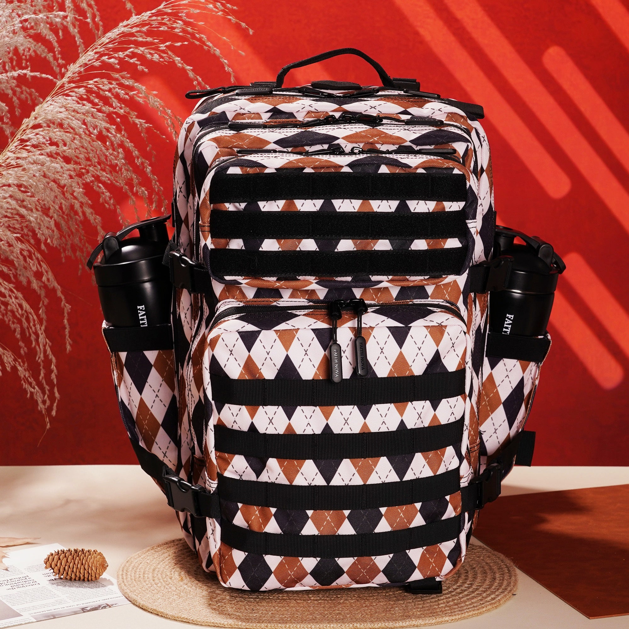 Faith-Inspired EDC Performance Backpack 45L - Argyle Khaki