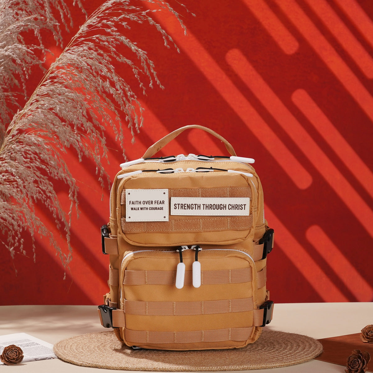 Faith-Inspired EDC Mini Backpack 9L - Toffee