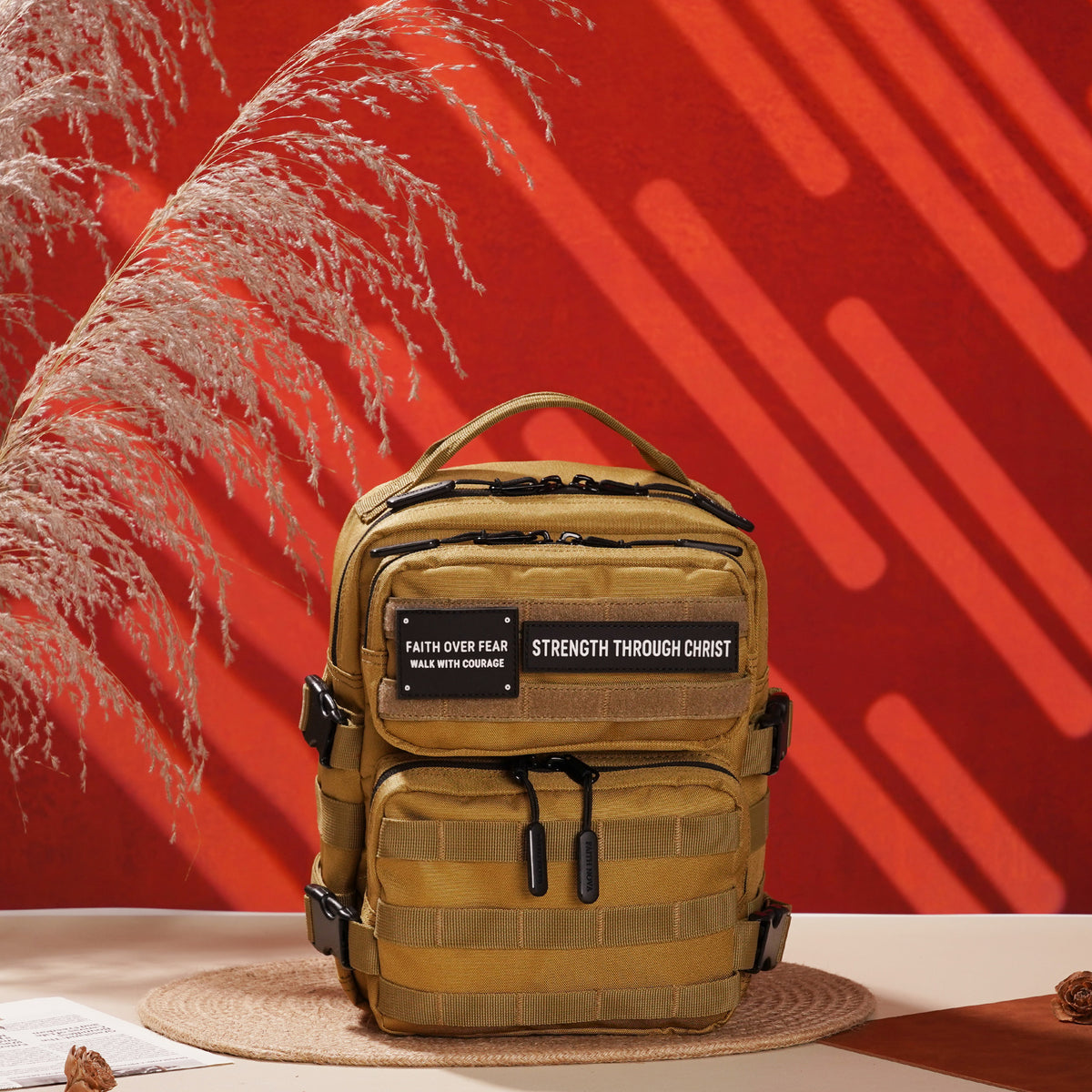 Faith-Inspired EDC Mini Backpack 9L - Khaki