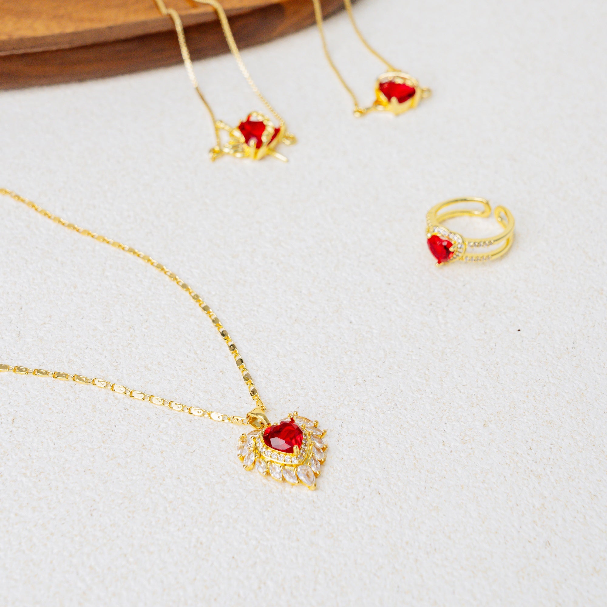 Sacred Heart Faith Bracelet – Christian Red Heart Charm Jewelry