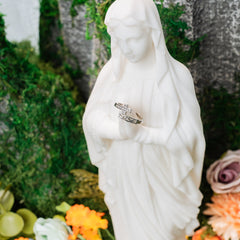 “Jesus” Cross Ring – Silver-Toned Adjustable Christian Faith Jewelry