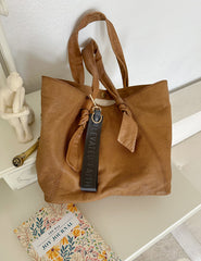 Black Oversized Logo Keychain