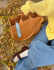 Blue Oversized Highs and Lows Keychain