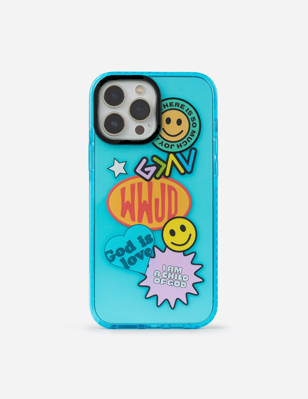 Blue Sticker Collage Phone Case