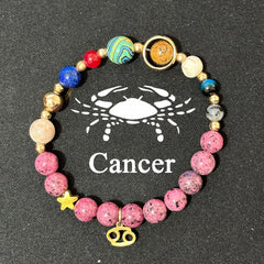 12 Zodiac Planet Bead Bracelet – Galaxy Astrology Crystal Bracelet