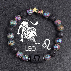 12 Zodiac Lava Stone Bracelet – Galaxy Astrology Energy Bracelet