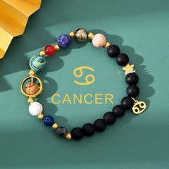 12 Zodiac Galaxy Bracelet – Astrology Planet Bead Bracelet