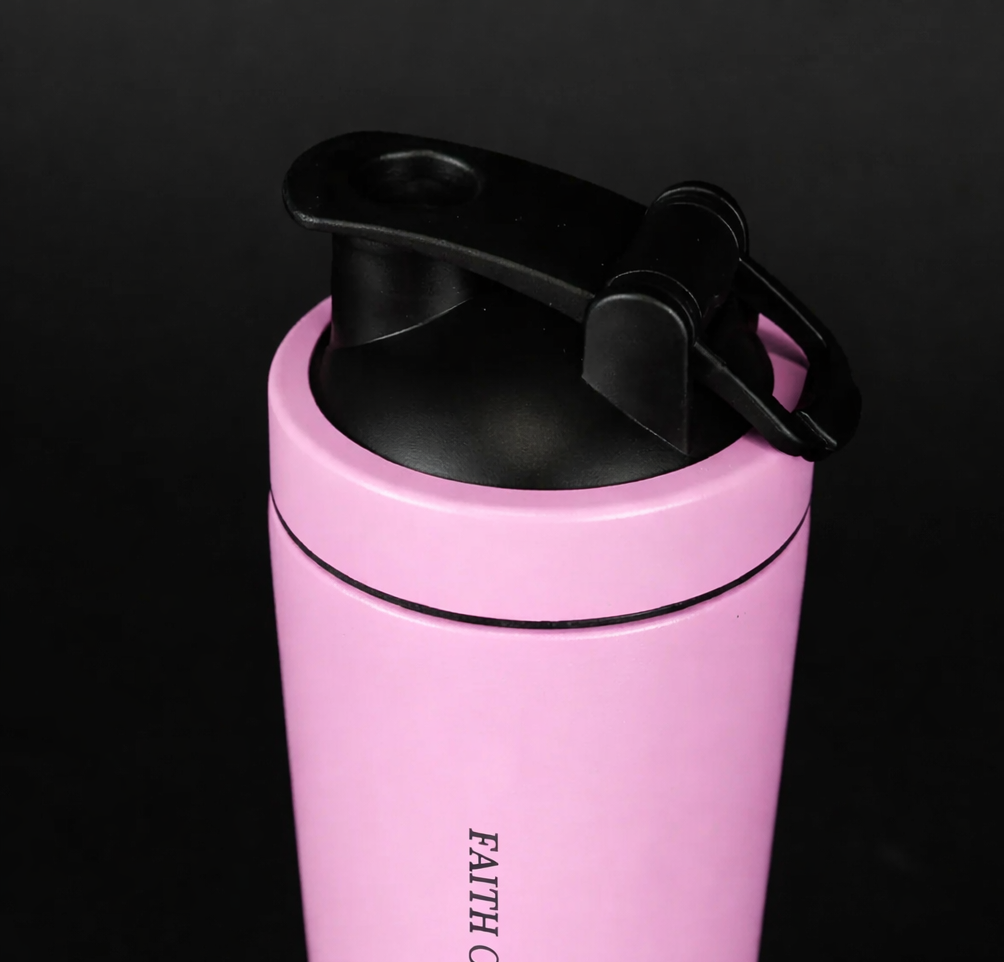 24oz Stainless Steel Faith Nova Neon Pink Shaker