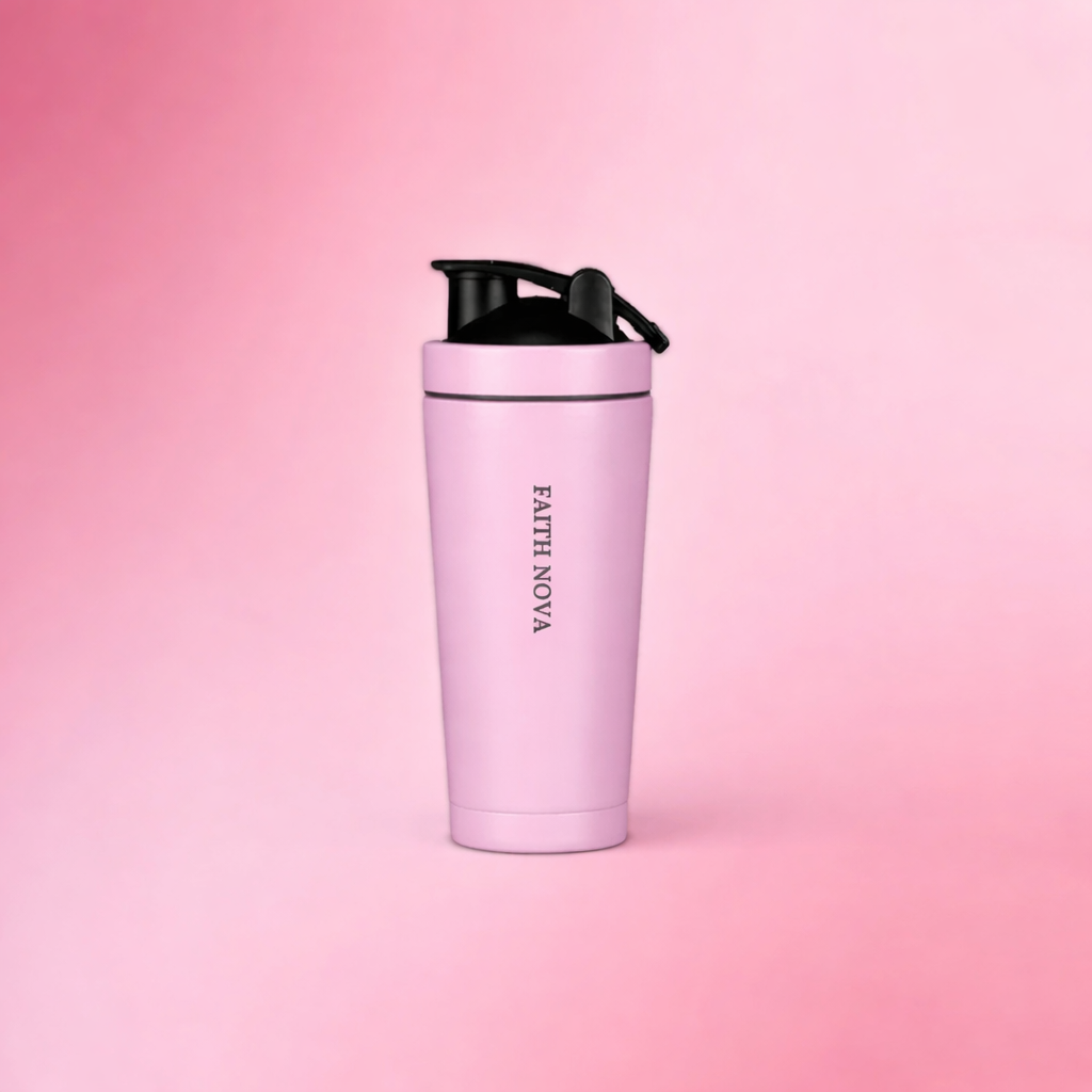 24oz Stainless Steel Faith Nova Neon Pink Shaker