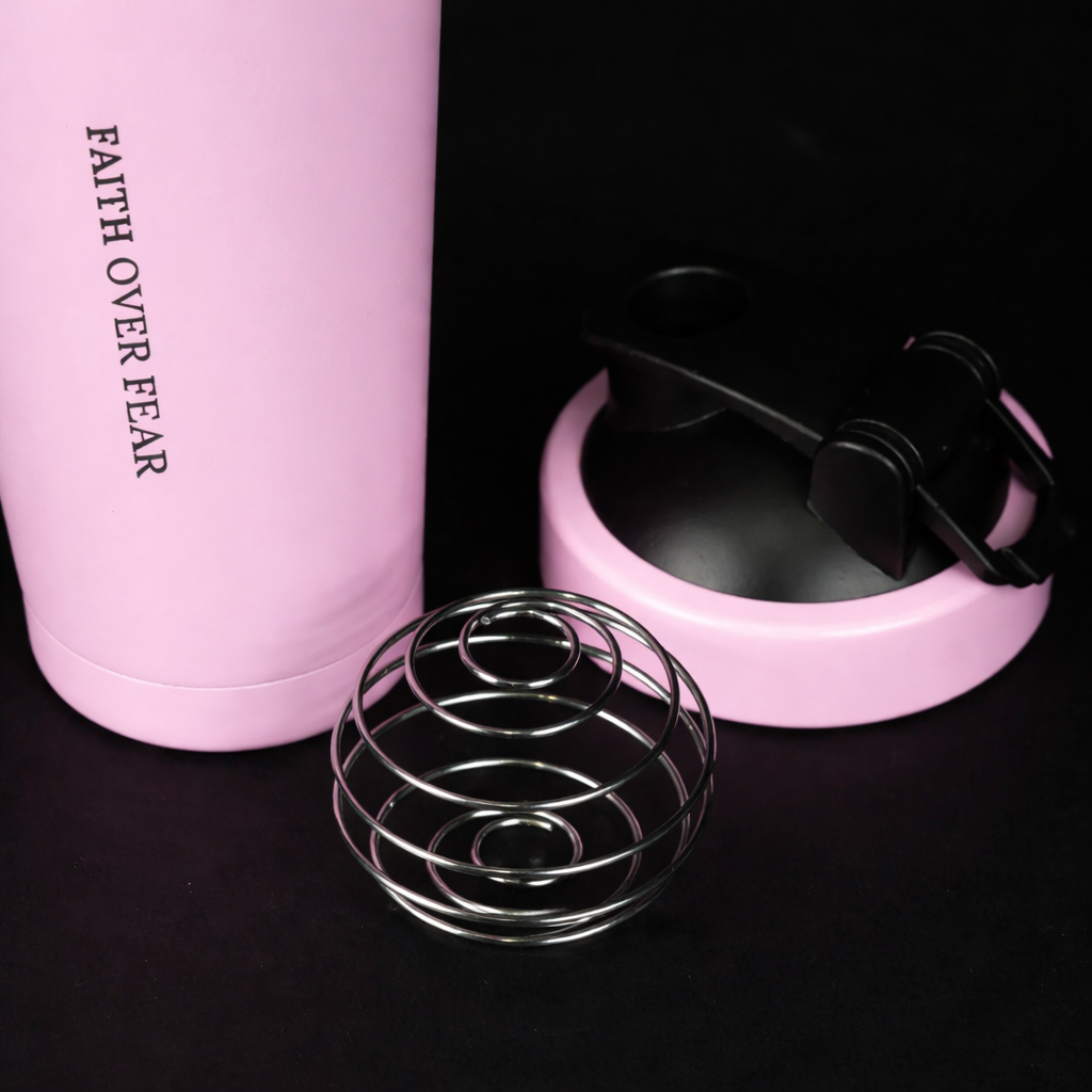 24oz Stainless Steel Faith Nova Neon Pink Shaker