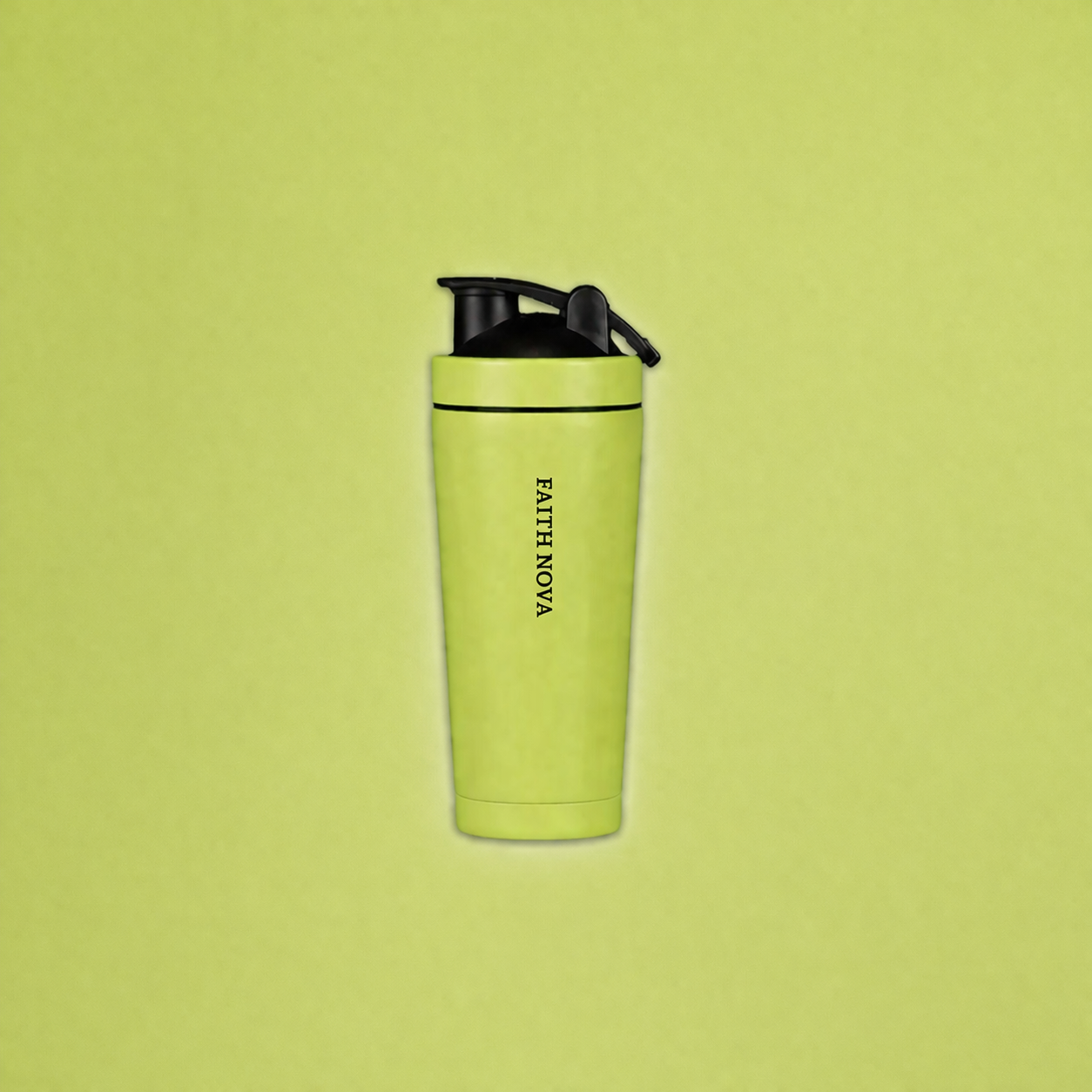 24oz Stainless Steel Faith Nova Green Shaker