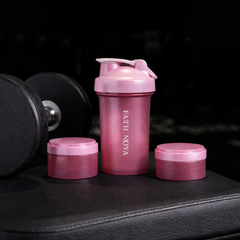 16oz Faith Nova All In One Shaker Bottle With Storage Compartments - Pink