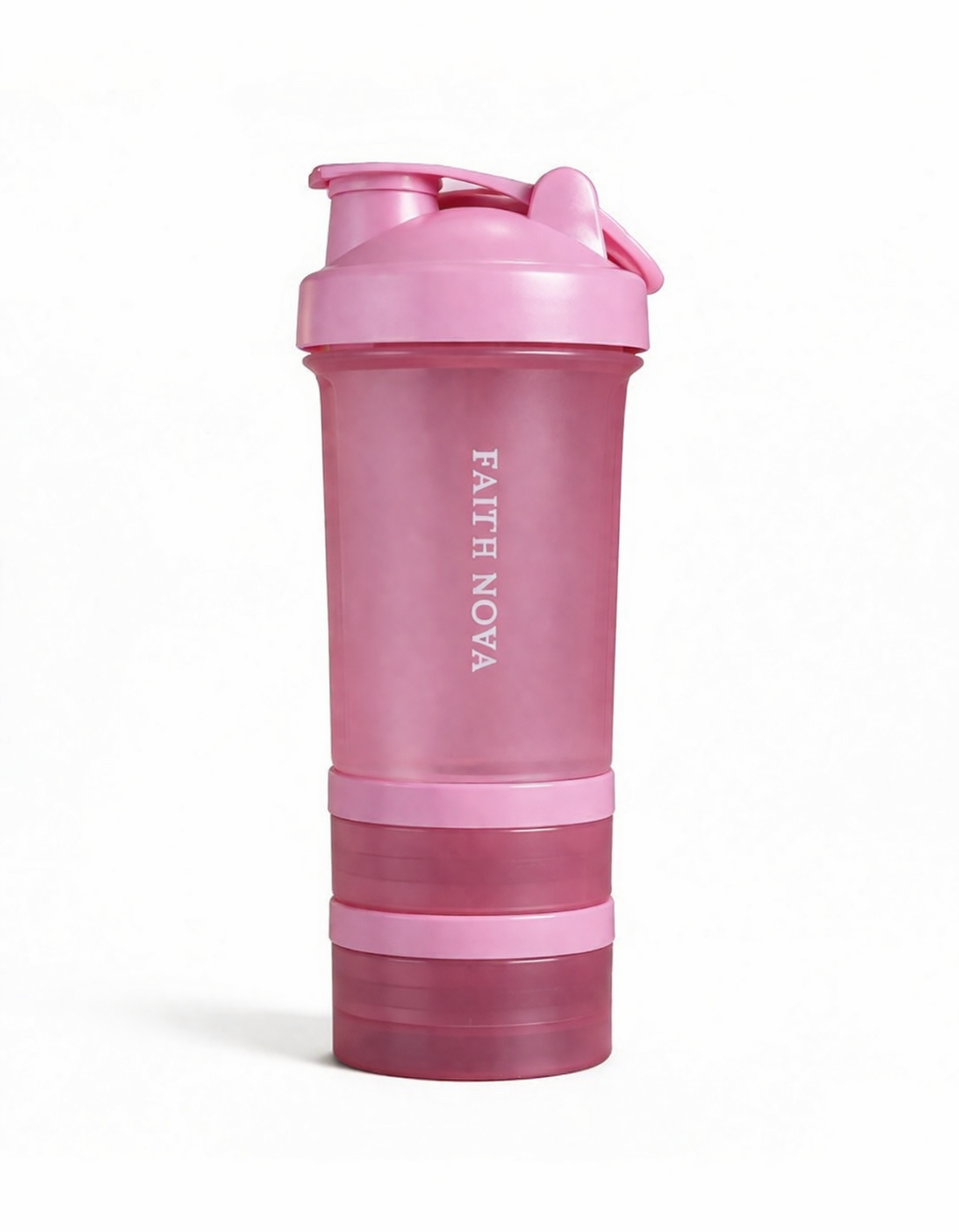 16oz Faith Nova All In One Shaker Bottle With Storage Compartments - Pink