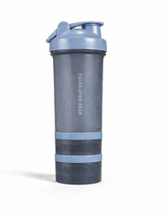 16oz Faith Nova All In One Shaker Bottle With Storage Compartments - Blue