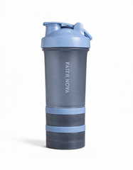 16oz Faith Nova All In One Shaker Bottle With Storage Compartments - Blue