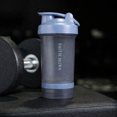 16oz Faith Nova All In One Shaker Bottle With Storage Compartments - Blue