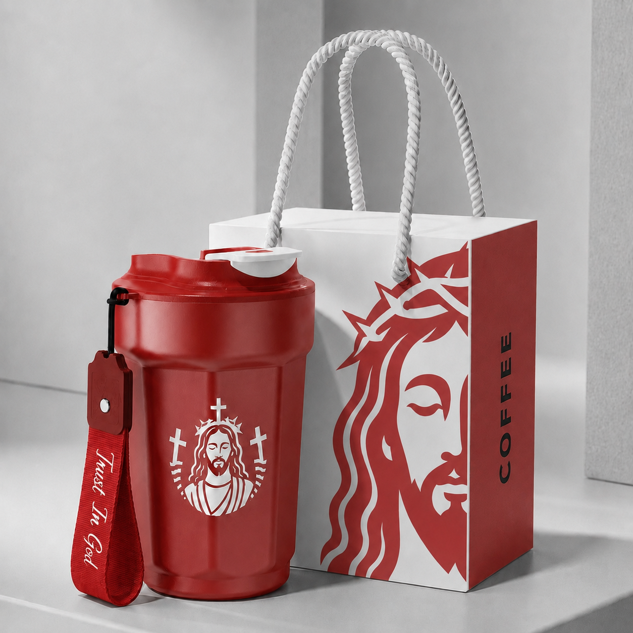 Trust In God Stainless Steel Tumbler – 16 oz Vacuum Insulated Cup, Keeps Drinks Hot & Cold 8–12 Hours