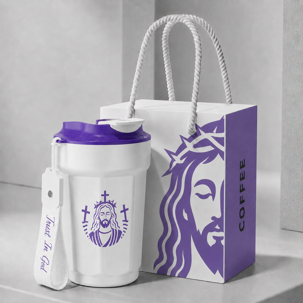 Trust In God Stainless Steel Tumbler – 16 oz Vacuum Insulated Cup, Keeps Drinks Hot & Cold 8–12 Hours