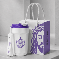 Trust In God Stainless Steel Tumbler – 16 oz Vacuum Insulated Cup, Keeps Drinks Hot & Cold 8–12 Hours