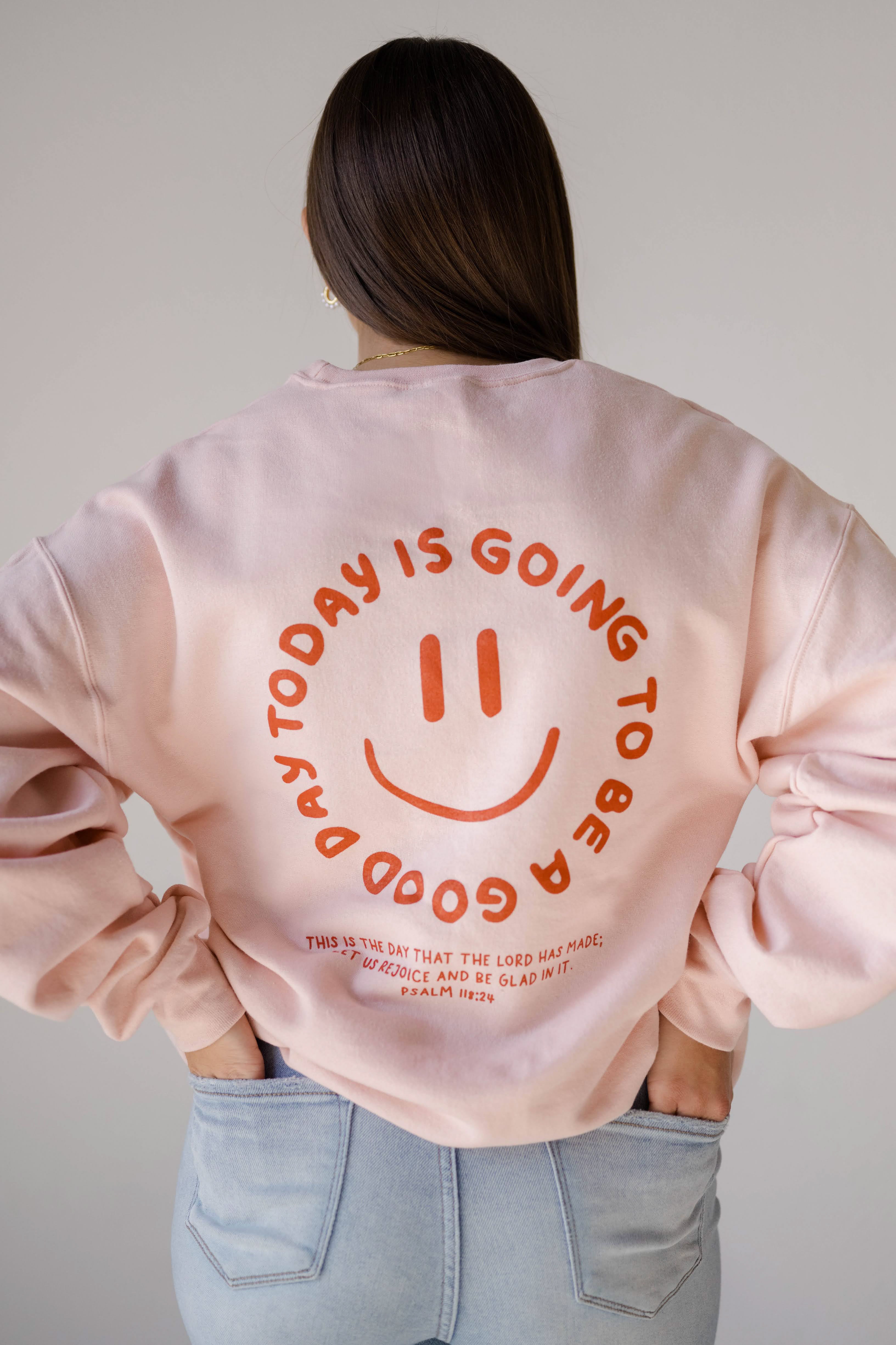 Good Day Sweatshirt - Blush