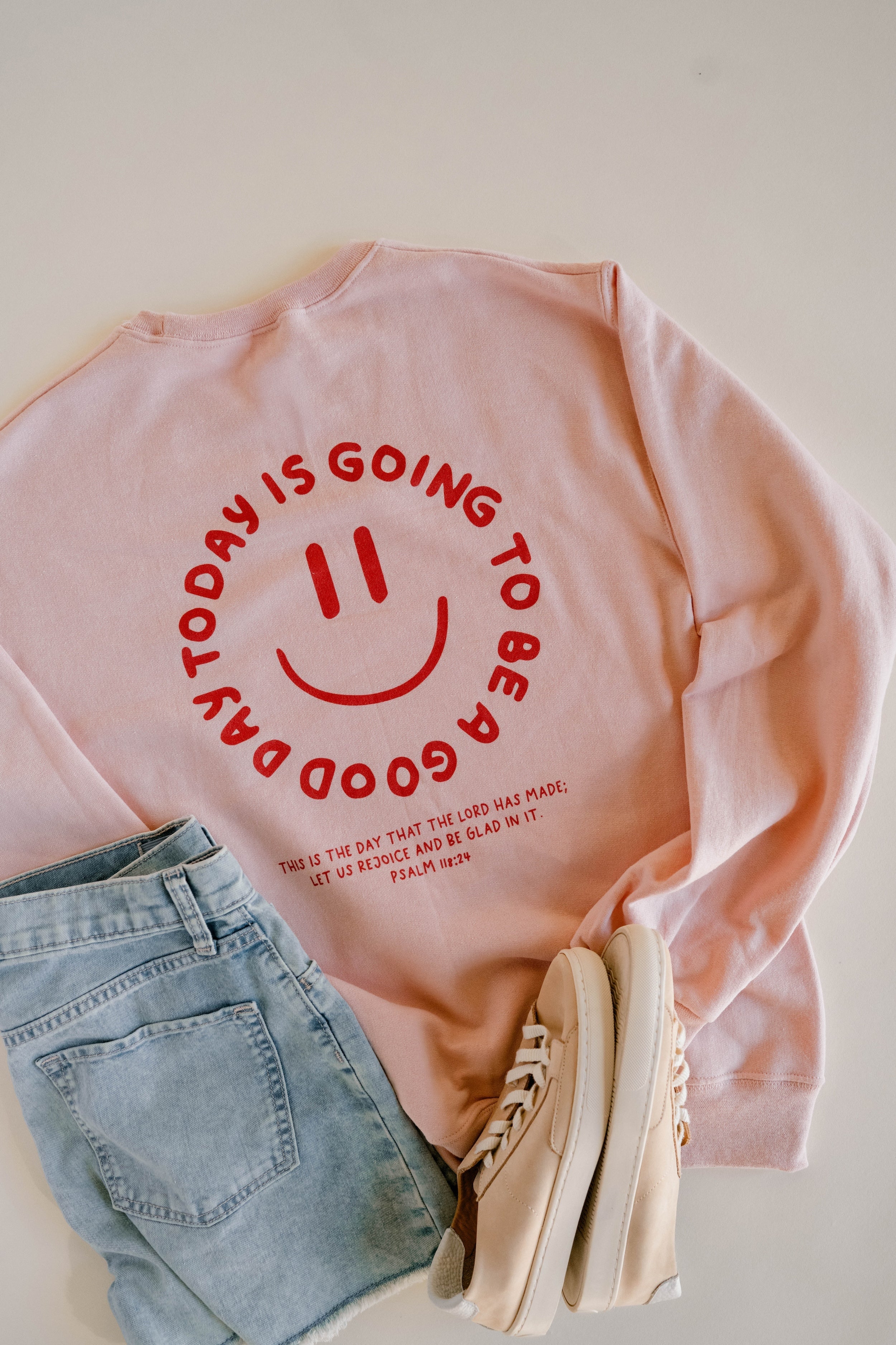 Good Day Sweatshirt - Blush