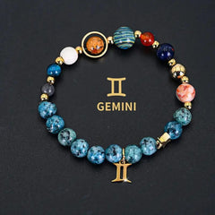 12 Zodiac Planet Bead Bracelet – Galaxy Astrology Crystal Bracelet